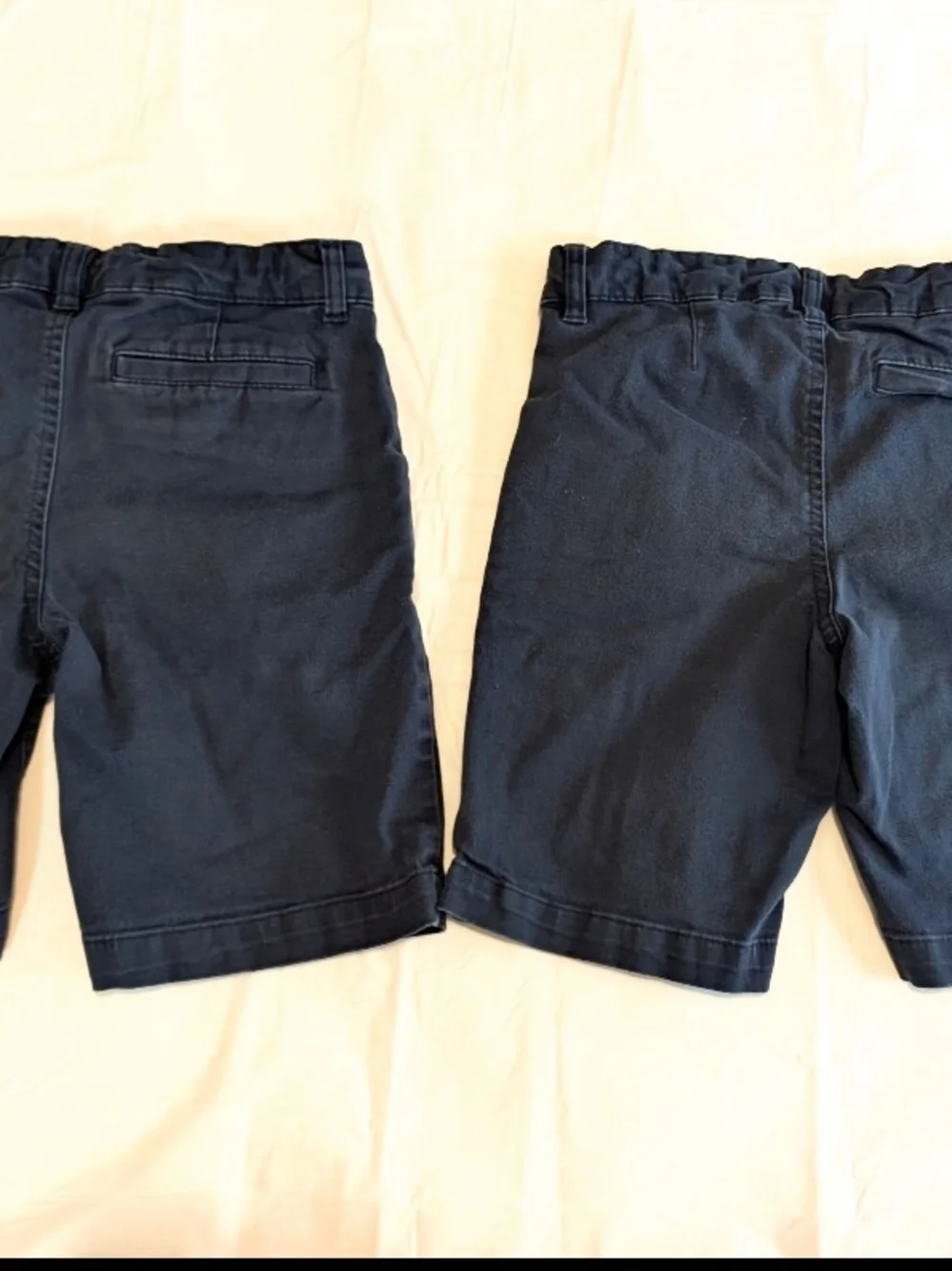Old Navy (Lot Of 2) Boys 7 Navy Blue Chino Shorts School Uniform READ DESCRIPT.